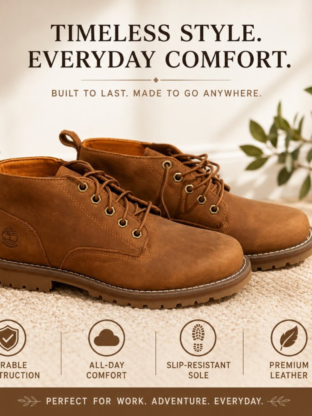 Timberland Brown Chukka Boots with Suede Finish